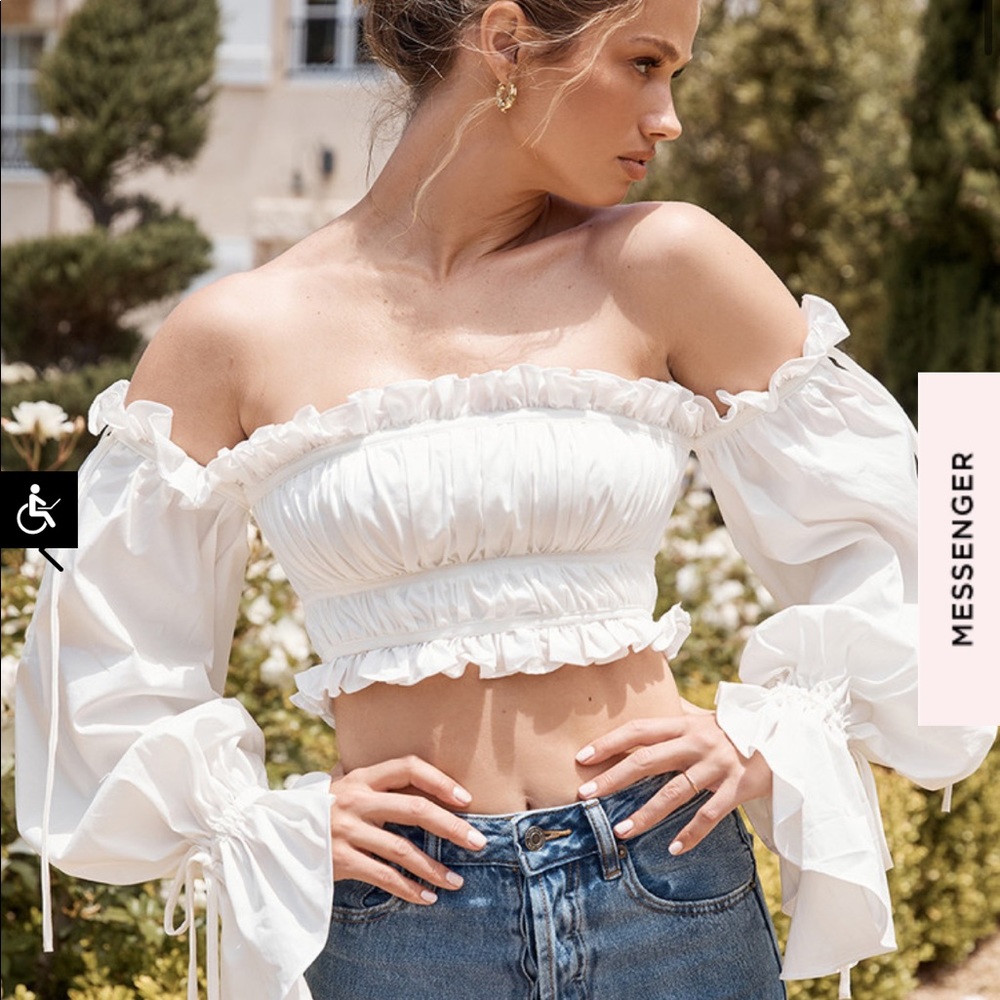 House of cb Tula top in white